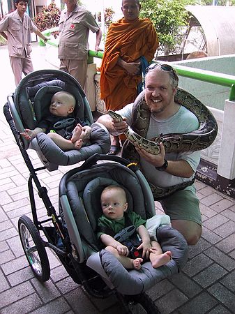 Me and the boys and a burmese python.