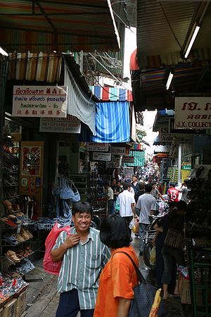 In the alleys of chinatown.