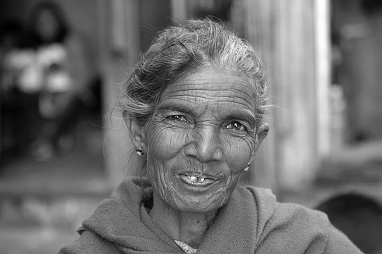 Weathered woman.