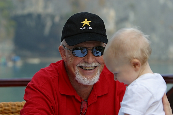 Gus and Grandpa share some time on deck.