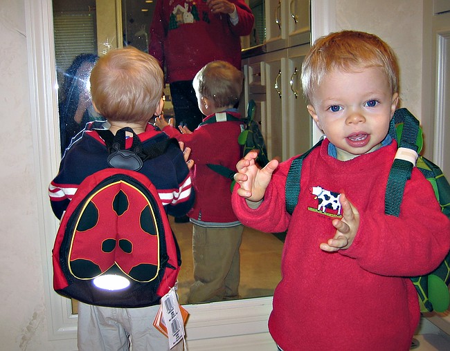 "Check out our cool backpacks."