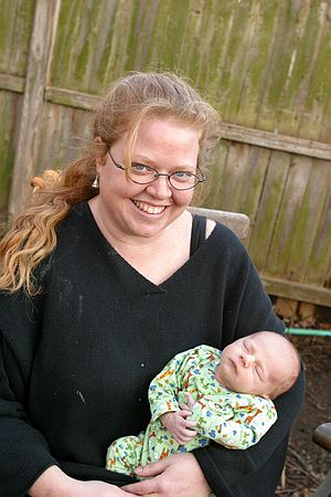 A boy and his aunt.