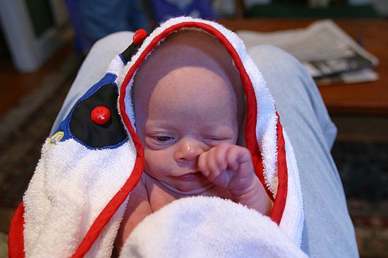 "In this corner, wearing the white robe, weighing in at 6 pounds 2 ounces, Ezekiel Friendly"